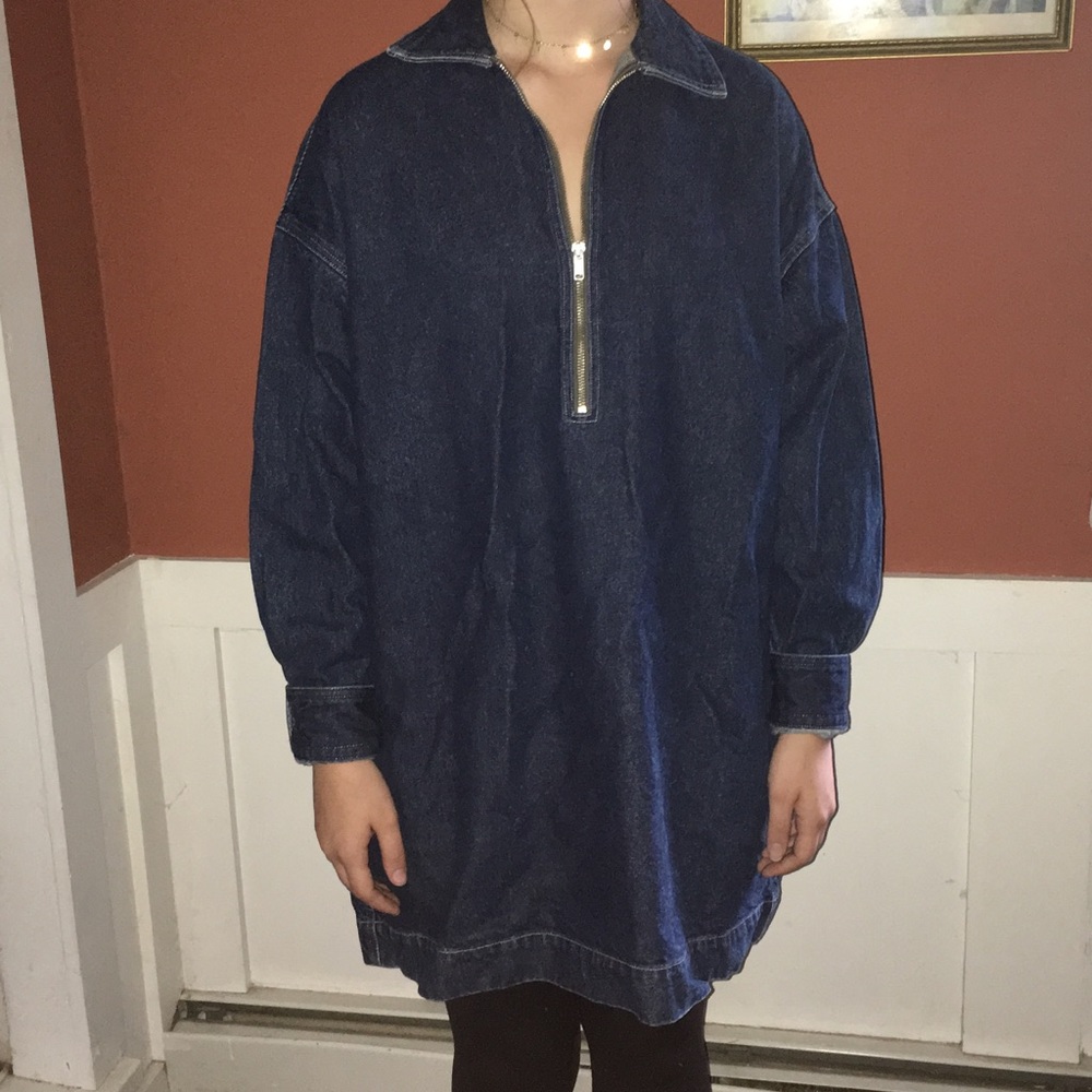 N. Hoolywood denim 1/4-zip Jean jacket / Parka